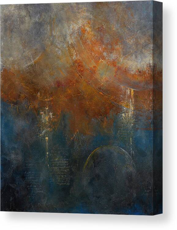Acrylic Paints And Glazes On Textured Canvas Canvas Print featuring the painting The End of the Ages by Chris Burton
