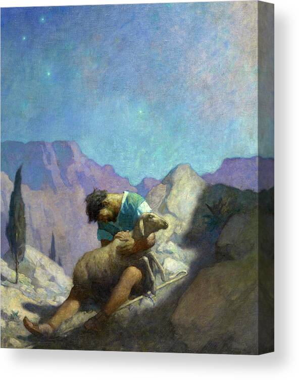 Newell Convers Wyeth Canvas Print featuring the painting The Lost Sheep by Newell Convers Wyeth