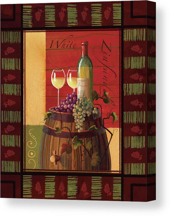 White Wine Canvas Print featuring the digital art White Wine by Kristina Vardazaryan