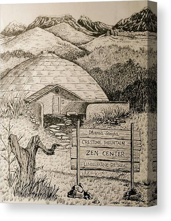 Zen Center Canvas Print featuring the painting Zen Center by James RODERICK