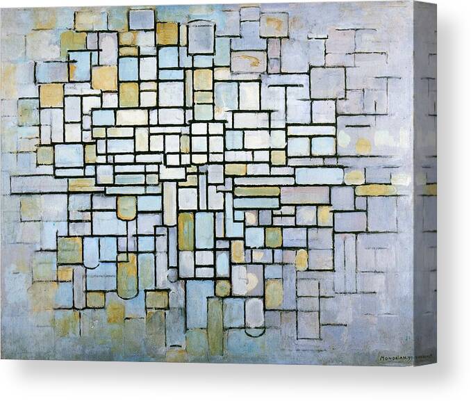 Composition In Blue Gray And Pink Piet Mondrian, 1913 Canvas Print ...
