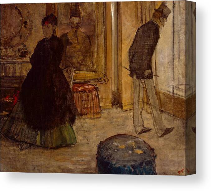 Interior With Two Figures Canvas Print