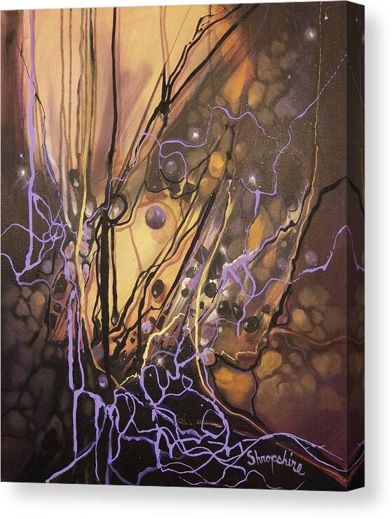 Abstract Canvas Print featuring the painting Entanglements by Tom Shropshire