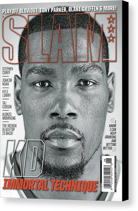 Kevin Durant Canvas Print featuring the photograph KD: Immortal Technique SLAM Cover by Atiba Jefferson