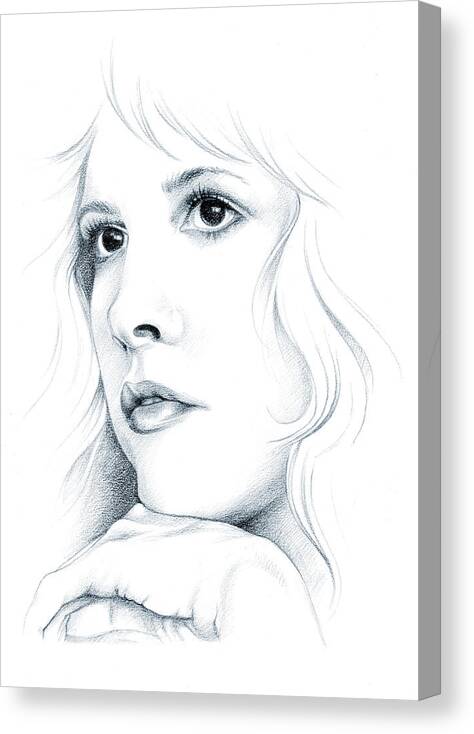 Stevie Nicks Canvas Print featuring the drawing Beautiful Child by Johanna Pieterman