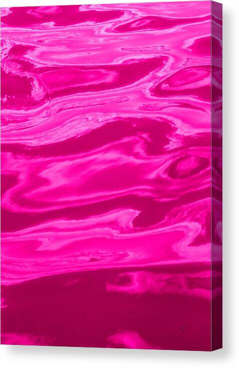 Multi Panel Canvas Print featuring the photograph Colored Wave Maroon Panel Two by Stephen Jorgensen