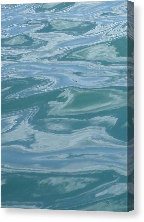 Multi Panel Canvas Print featuring the photograph Colored Wave Natural Panel One by Stephen Jorgensen