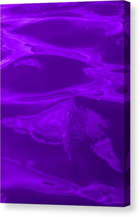 Multi Panel Canvas Print featuring the photograph Colored Wave Purple Panel Four by Stephen Jorgensen