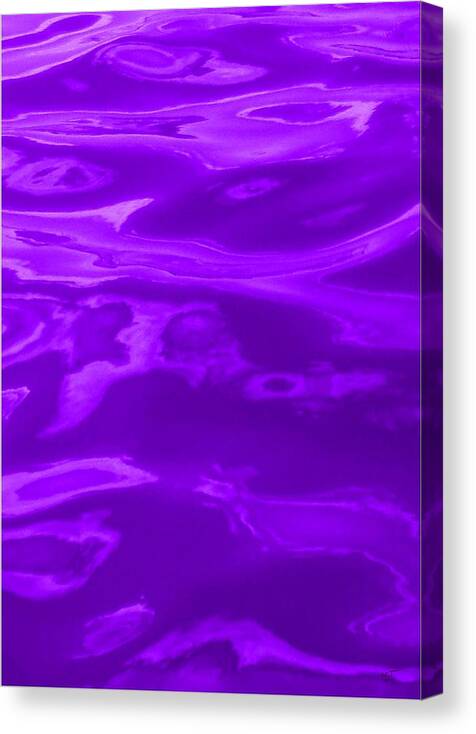 Multi Panel Canvas Print featuring the photograph Colored Wave Purple Panel Three by Stephen Jorgensen