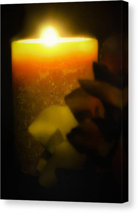 Candle Canvas Print featuring the photograph Curse the Darkness by Joseph Hollingsworth