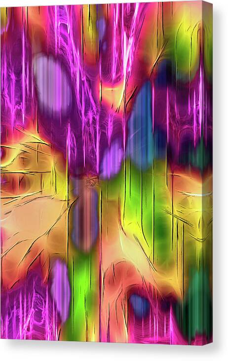 Chromatic Discovery Canvas Print featuring the mixed media Chromatic Discovery by Kellice Swaggerty