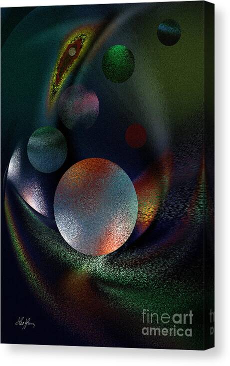 Dreams Canvas Print featuring the digital art Dreams have the shape of a sphere by Leo Symon