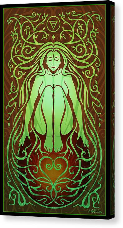 Goddess Canvas Print featuring the digital art Earth Spirit by Cristina McAllister