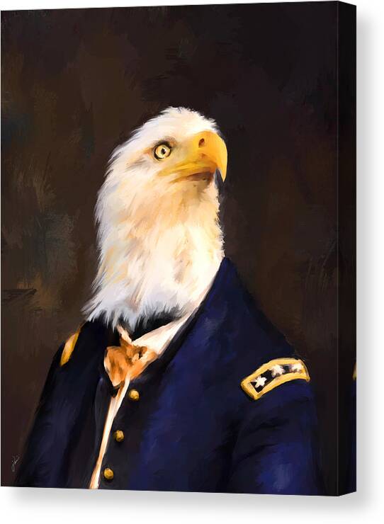 Art Canvas Print featuring the painting Chic Eagle General by Jai Johnson