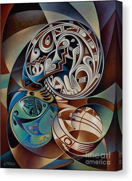 Abstract Canvas Print featuring the painting Dynamic Still Il by Ricardo Chavez-Mendez