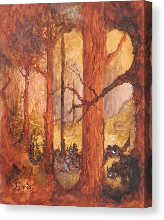 Ennis Canvas Print featuring the painting Goblins' Glen by Christophe Ennis