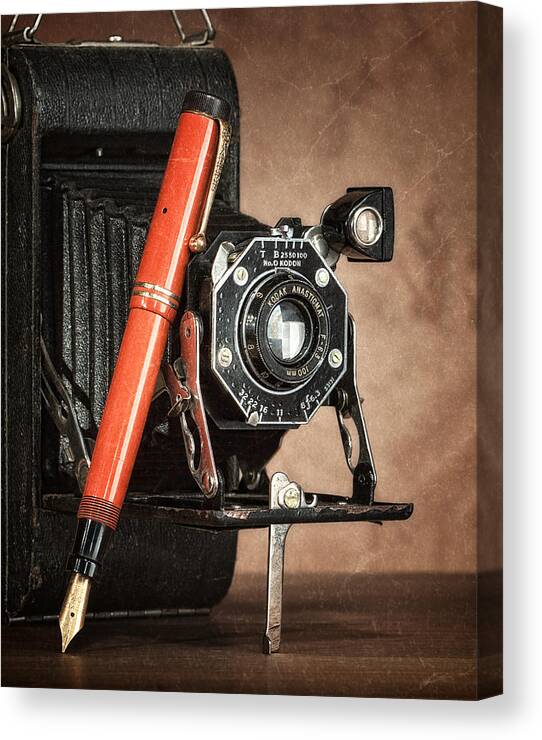 Camera Canvas Print featuring the photograph Kodak and Parker Still Life by Tom Mc Nemar