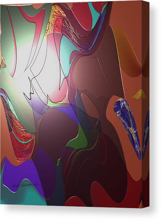 Abstract Design Canvas Print featuring the digital art Mixup Abstract 14 by Kae Cheatham