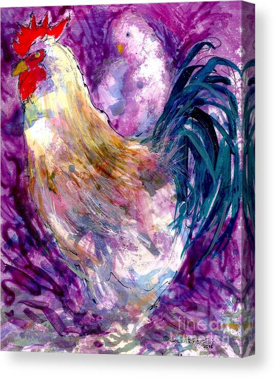 Lively Canvas Print featuring the painting Mr. Rooster by Joan Hartenstein