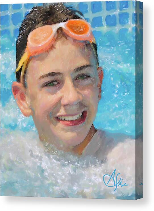 Portrait Canvas Print featuring the painting Nick by Arthur Fix