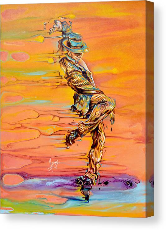 Karina Llergo Canvas Print featuring the painting Step up by Karina Llergo