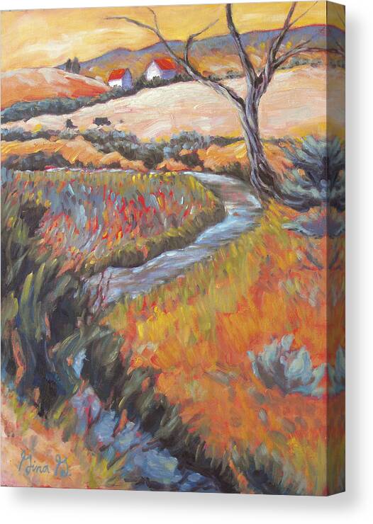 Stream Canvas Print featuring the painting Adobe Confetti by Gina Grundemann