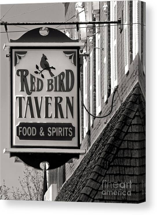 Bar Canvas Print featuring the photograph Barhopping at the Red Bird 1 by Lee Craig