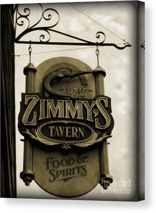 Bar Canvas Print featuring the photograph Barhopping at Zimmys 2 by Lee Craig