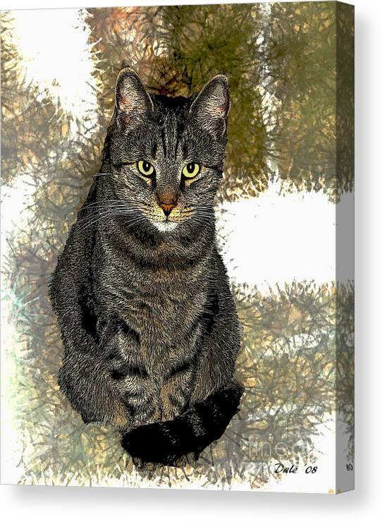 Cats Canvas Print featuring the digital art Zachary by Dale  Ford