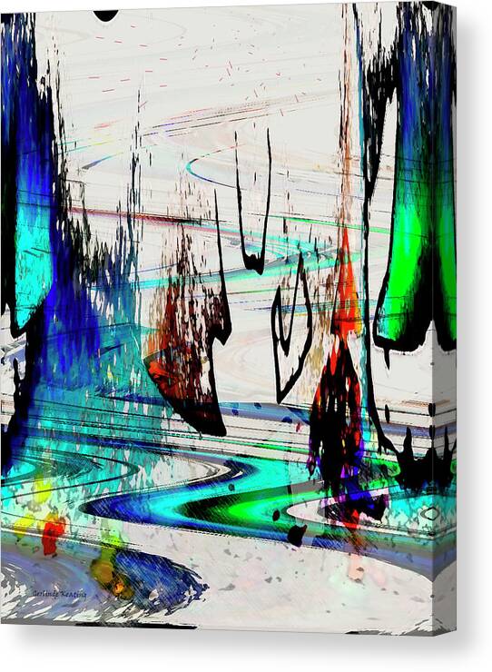 Abstract Canvas Print featuring the painting Abstract 1001 by Gerlinde Keating - Galleria GK Keating Associates Inc
