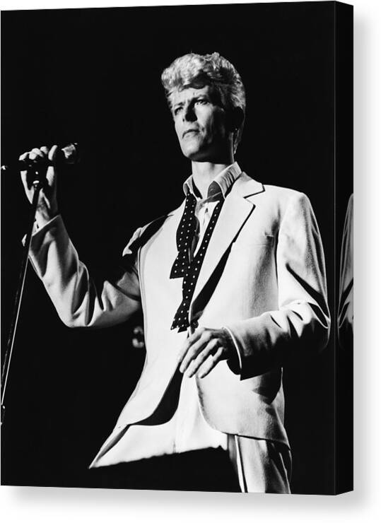 David Bowie Canvas Print featuring the photograph David Bowie 1983 US Festival by Chris Walter