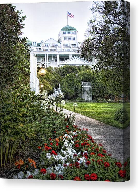 Grand Canvas Print featuring the photograph Grand Hotel Garden by Rebecca Snyder