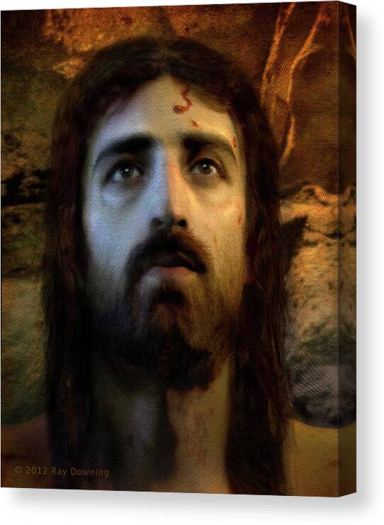Jesus Canvas Print featuring the digital art Jesus Alive Again by Ray Downing
