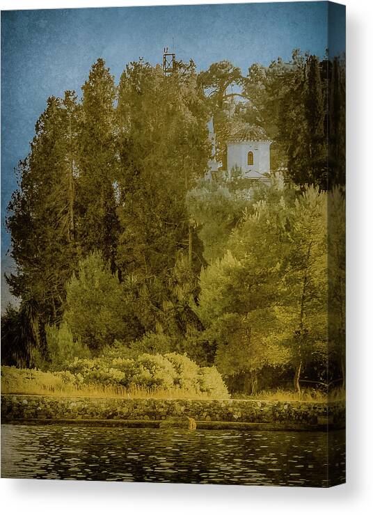 Corfu Canvas Print featuring the photograph Kanoni, Corfu, Greece - Protected by Mark Forte