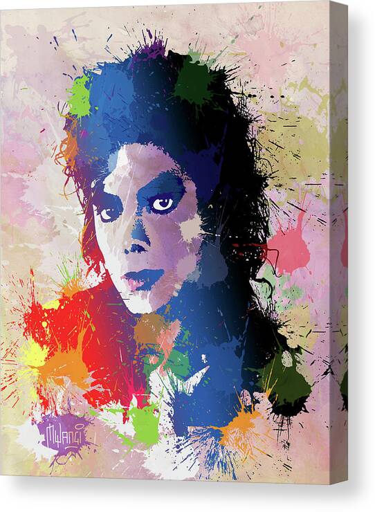 Michael Jackson Canvas Print featuring the digital art King of Pop by Anthony Mwangi