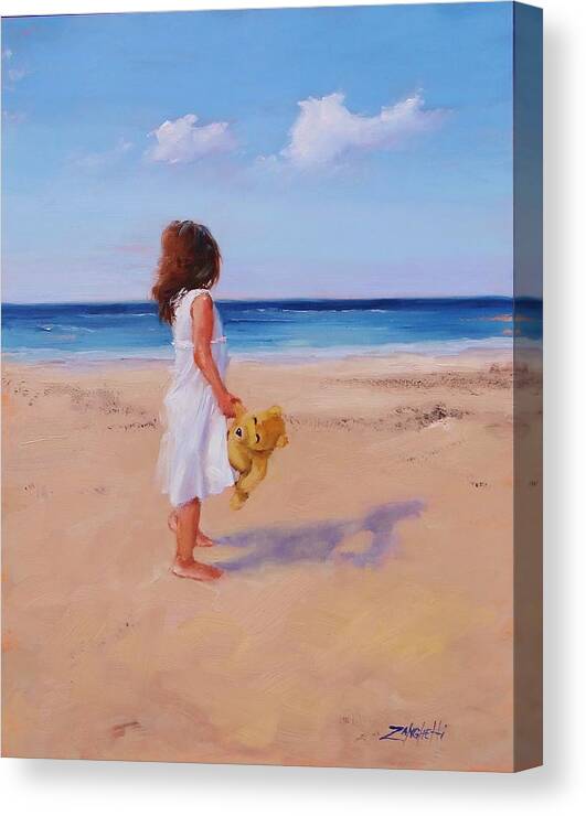 Laura Zanghetti Canvas Print featuring the painting Precious Moment by Laura Lee Zanghetti