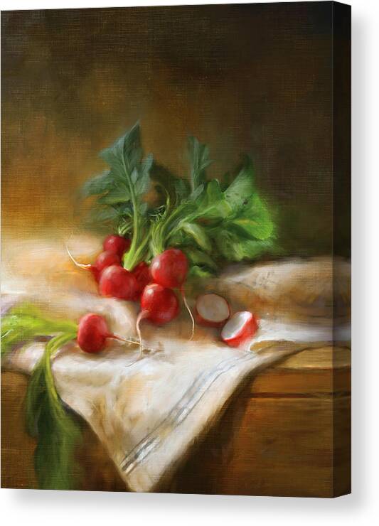 Still Life Canvas Print featuring the painting Radishes by Robert Papp