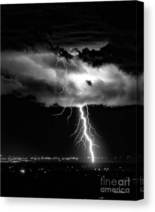 Natanson Canvas Print featuring the photograph Struck By Lightening by Steven Natanson
