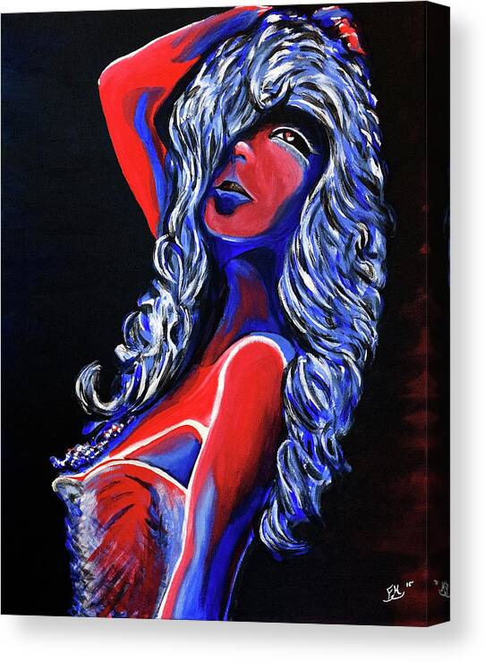 Woman Canvas Print featuring the painting Woman In Red by Franklin Kielar