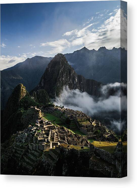 Cameron Chute Canvas Print featuring the photograph Machu Picchu by Cameron Chute