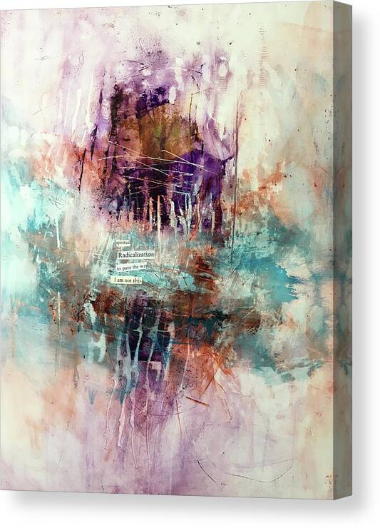 Abstract Art Canvas Print featuring the painting A Tumultuous End by Rodney Frederickson
