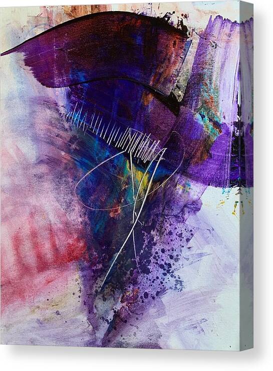Abstract Expressionism Canvas Print featuring the painting Raw For The Splinter by Rodney Frederickson