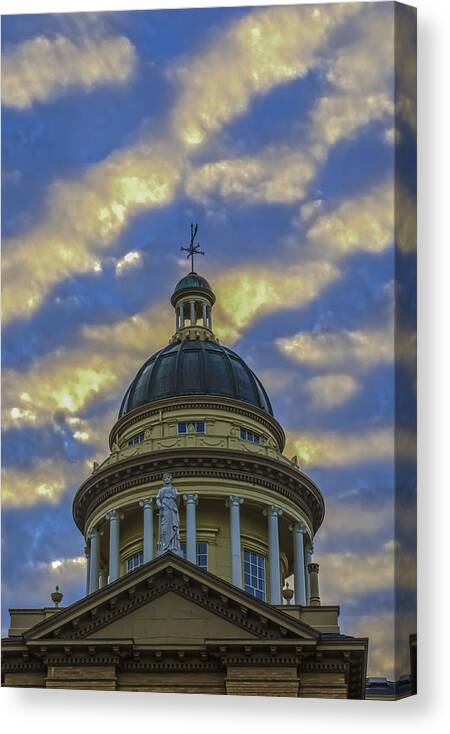 Historic Canvas Print featuring the photograph Historic Auburn Courthouse #1 by Sherri Meyer