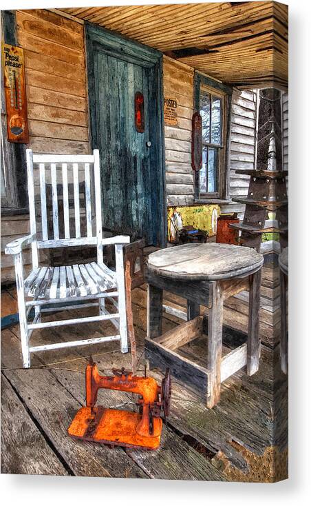 North Carolina Canvas Print featuring the painting A Simpler Time II - Rural North Carolina by Dan Carmichael