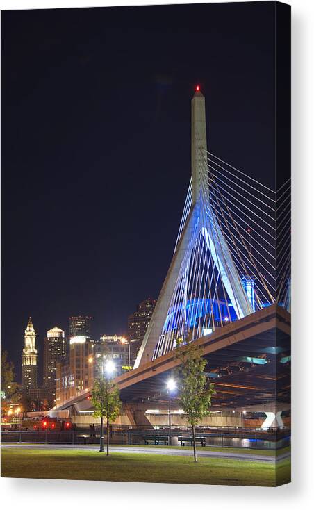 Boston Canvas Print featuring the photograph Bridge Over Boston by Joann Vitali
