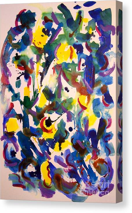 Abstract Canvas Print featuring the painting Child's Play by Catherine Gruetzke-Blais