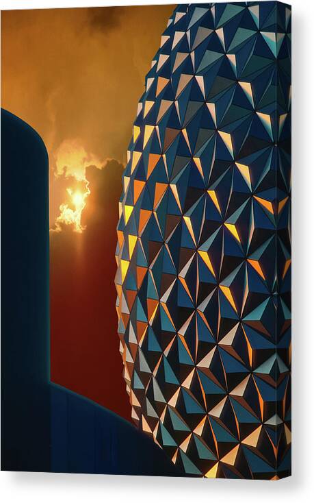 Epcot Canvas Print featuring the photograph Epcot by Kellice Swaggerty