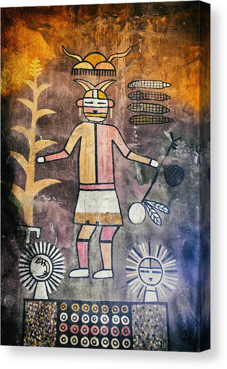 Indian Canvas Print featuring the photograph Native American Harvest Pictograph by Jo Ann Tomaselli