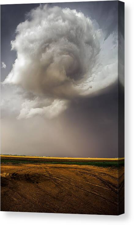 Weather Canvas Print featuring the photograph Nebraska Swirl - Developing Tornado by Douglas Berry