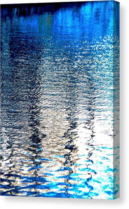 Blues Canvas Print featuring the photograph Ribbon Water by Gillis Cone